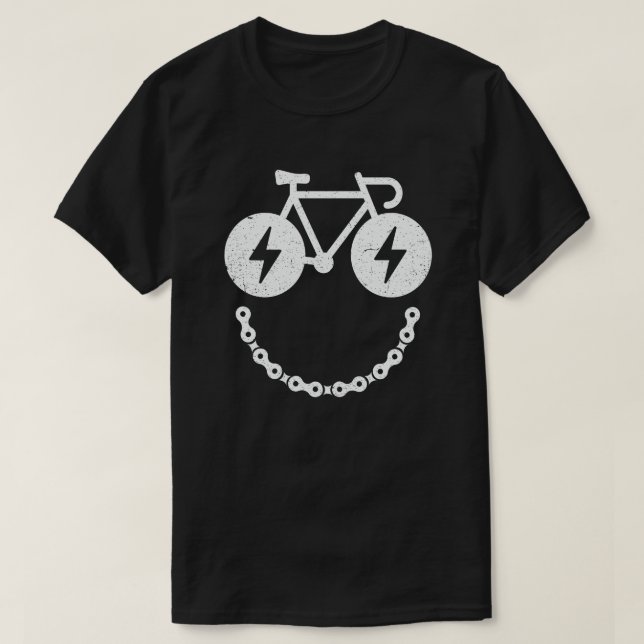 Lächelndes Radrennen Funny Cyclist Geschenk T-Shirt (Design vorne)