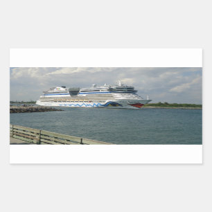 Lächelndes Schiff Rechteckiger Aufkleber