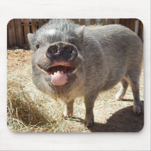 Lächelndes Schwein Mousepad