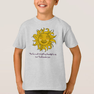 Lächelndes Sonnendesign mit Ecclesiastes-Bibelvers T-Shirt