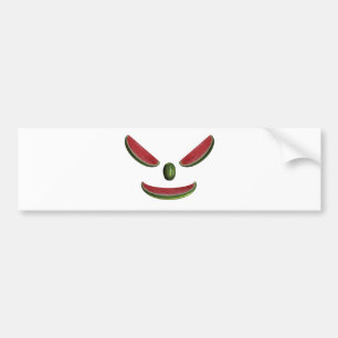 Lächelndes Watermelon-Gesicht Autoaufkleber