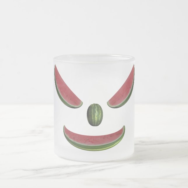 Lächelndes Watermelon-Gesicht Mattglastasse (Mittel)