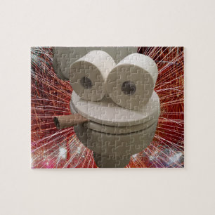 Lächelndes WC-Gesicht Puzzle