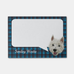 Lächelndes Westhochland Terrier Post-it Klebezettel