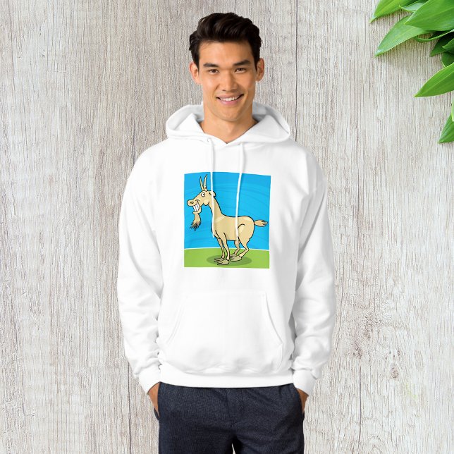 Lächelndes Ziegenvieh Cartoon Hoodie (Von Creator hochgeladen)