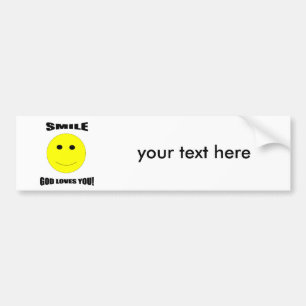 Lächelngott-Lieben Sie Autoaufkleber