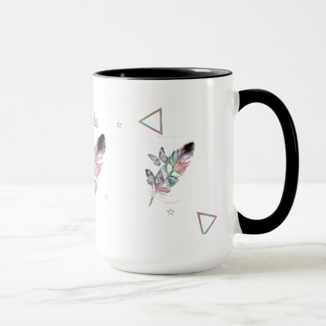Lächelnuss und Schmetterlingscup-Design Tasse (Rechts)
