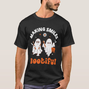 Lächelt Bootiful Funny Ghost Dentist Halloween Den T-Shirt