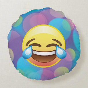 Lachen, bis Sie Risse von Glück Emoji Kissen