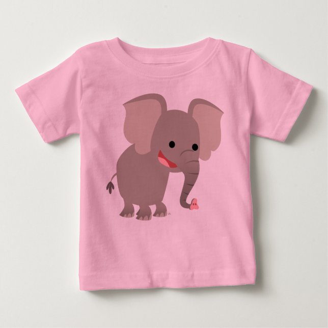 Lachen Cartoon Elephant Baby T - Shirt (Vorderseite)