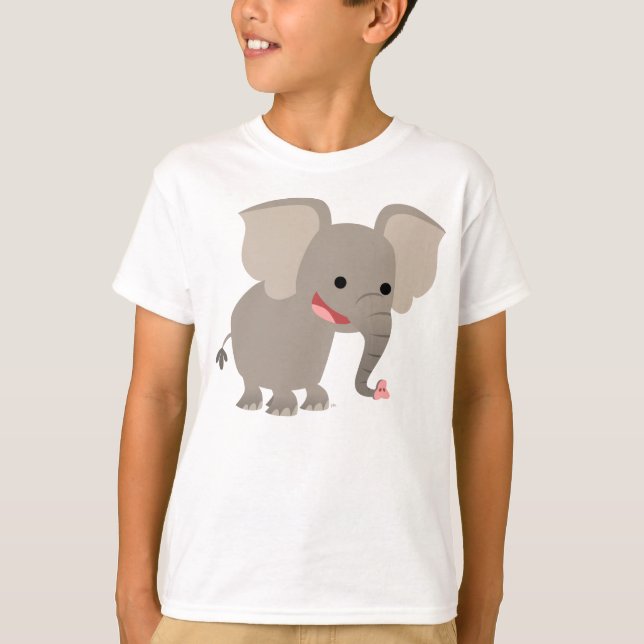 Lachen Cartoon Elephant Children T - Shirt (Vorderseite)