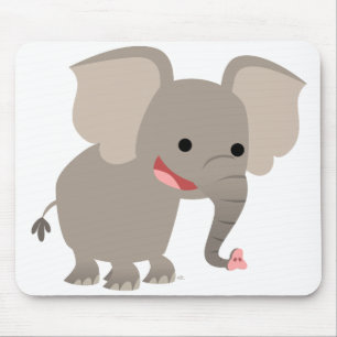 Lachen Cartoon Elephant Mousepad
