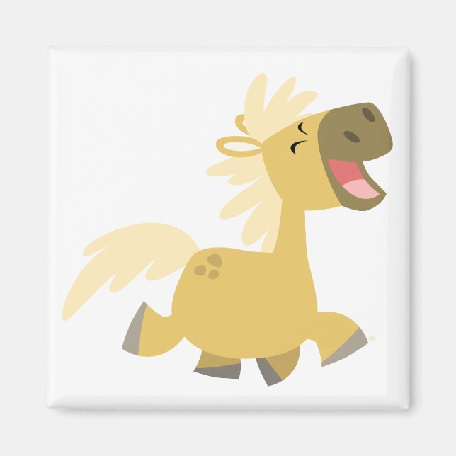 Lachen Cartoon Pony-Magnet Magnet (Vorne)