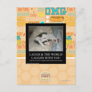 Lachen & die Welt lacht mit dir Postkarte