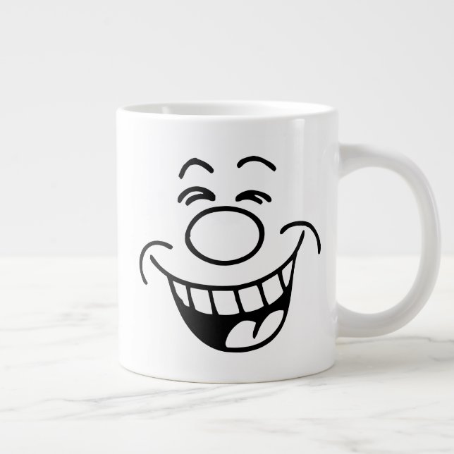 Lachen Emoji Jumbo-Tasse (Rechts)