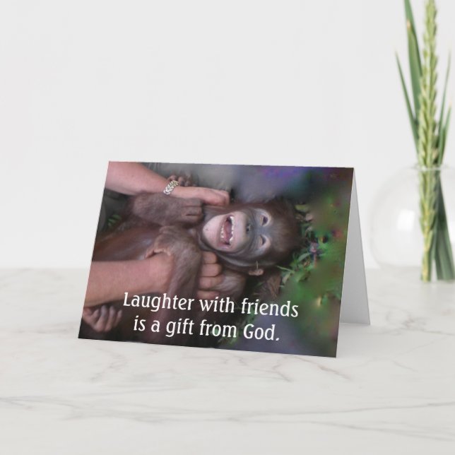 Lachen & Freundschaft, Geschenk Gottes Karte (Vorderseite)