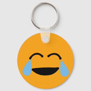 Lachen Gesicht Funny Orange Emoticon Emojii Schlüsselanhänger