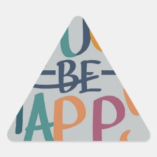 Lachen glücklich sein dreieckiger aufkleber