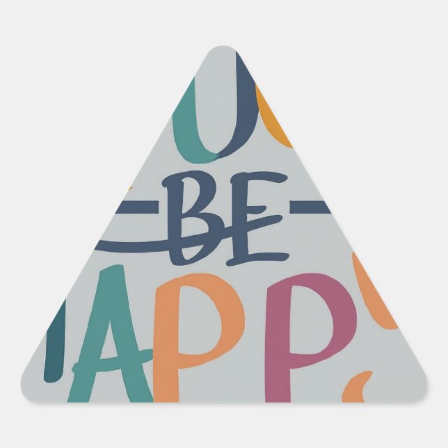 Lachen glücklich sein dreieckiger aufkleber (Vorderseite)