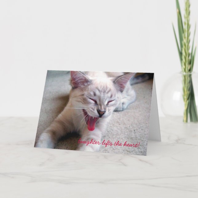 Lachen hebt das Herz! Karte (Vorderseite)