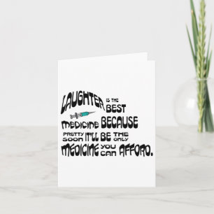 Lachen ist die beste Medizin leicht zerklüftet. Ob Karte