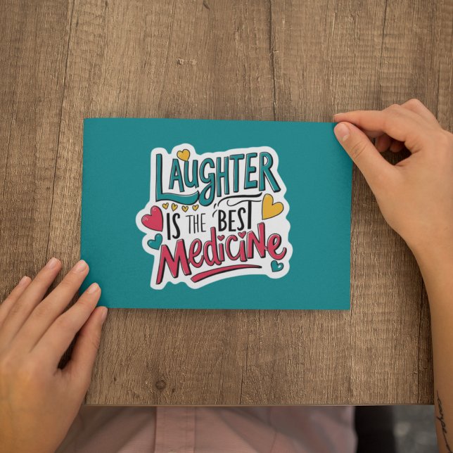 Lachen ist die beste Personalisierte Karte für Arz (Cheer someone up with this, "Laughter is the best medicine" personalized card! )