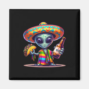 Lachen mit Außerirdischen Tacos und Beer Cinco de Magnet