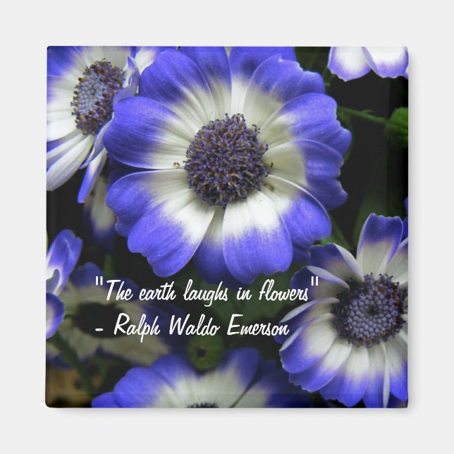 Lachen mit Blume Magnet (Vorne)