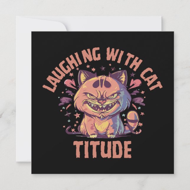 Lachen mit Katzenattitüde (Vorderseite)
