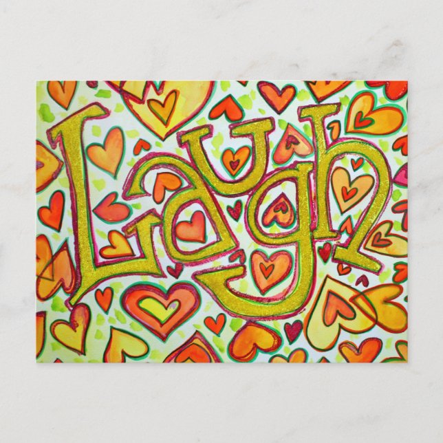 Lachen Postkarte (Vorderseite)