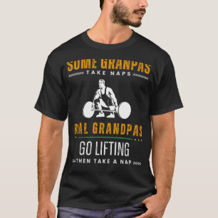 Lachen: Real Grandpas Bench Pressing Zzz T-Shirt