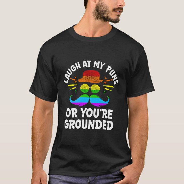 Lachen Sie über meine Puns oder Ihren erwachsenen  T-Shirt (Vorderseite)