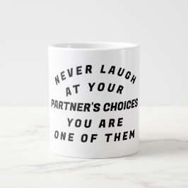 Lachen, T - Shirt Jumbo-Tasse
