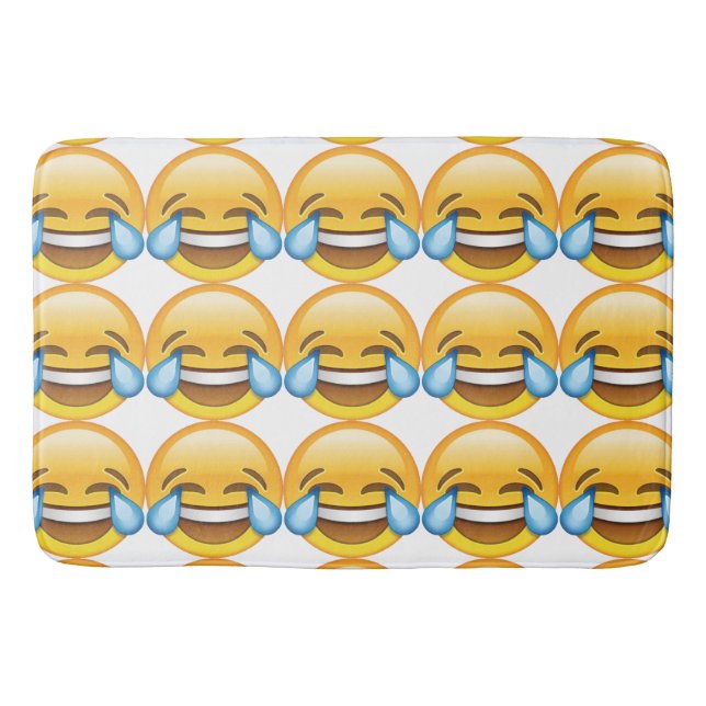 Lachen Tränen weinen von Joy Emoji Badematte (Vorderseite)