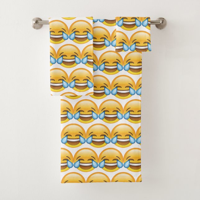 Lachen Tränen weinen von Joy Emoji Badhandtuch Set (Insitu)
