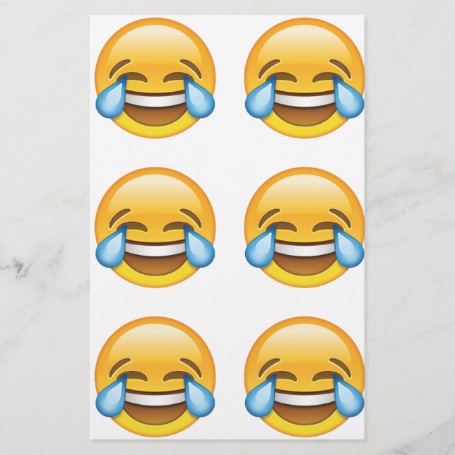 Lachen Tränen weinen von Joy Emoji Briefpapier (Vorderseite)