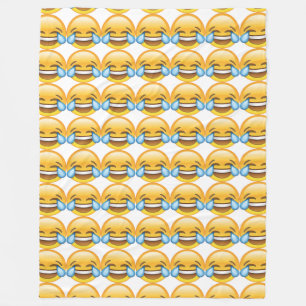 Lachen Tränen weinen von Joy Emoji Fleecedecke