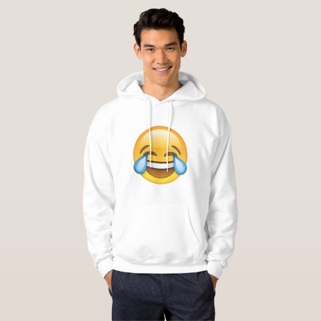 Lachen Tränen weinen von Joy Emoji Hoodie (Vorne ganz)