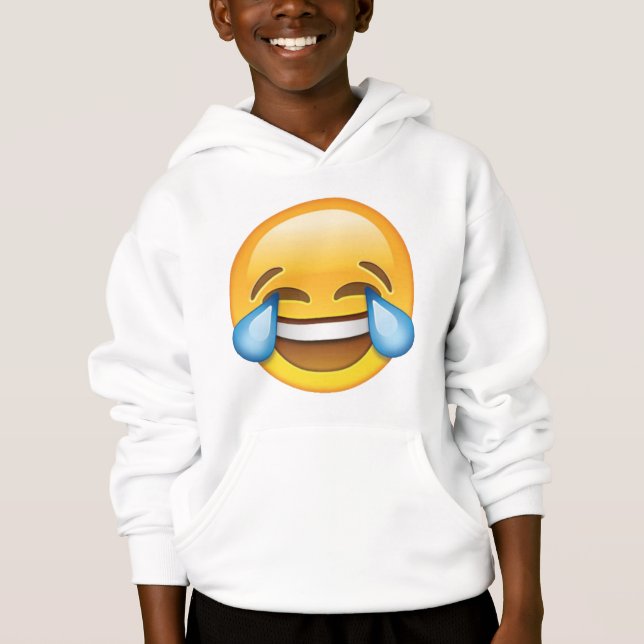 Lachen Tränen weinen von Joy Emoji Hoodie (Vorderseite)