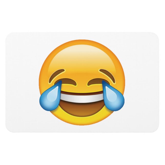 Lachen Tränen weinen von Joy Emoji Magnet (Horizontal)