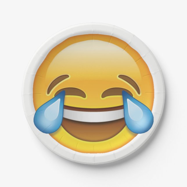 Lachen Tränen weinen von Joy Emoji Pappteller (Vorderseite)