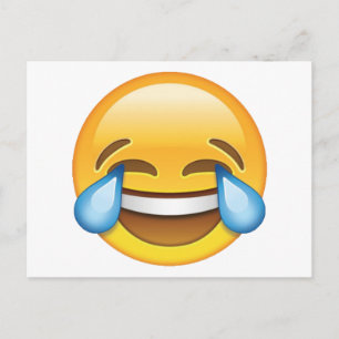 Lachen Tränen weinen von Joy Emoji Postkarte