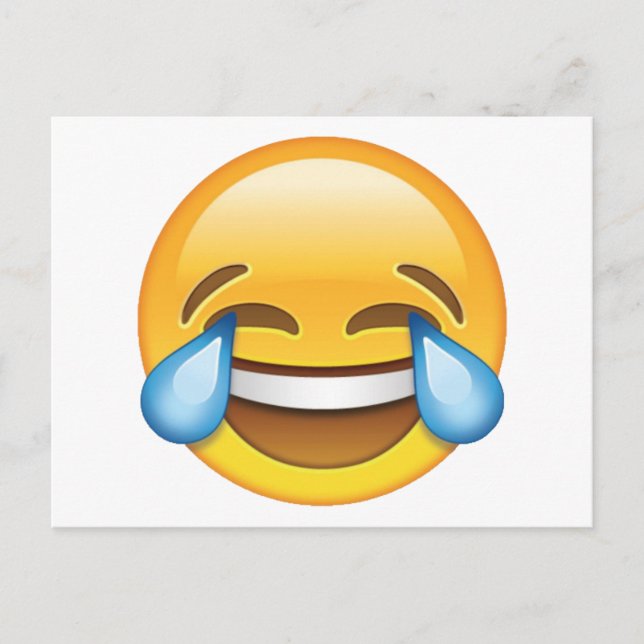 Lachen Tränen weinen von Joy Emoji Postkarte (Vorderseite)