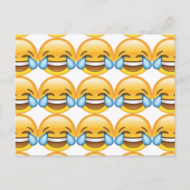 Lachen Tränen weinen von Joy Emoji Postkarte (Vorderseite)