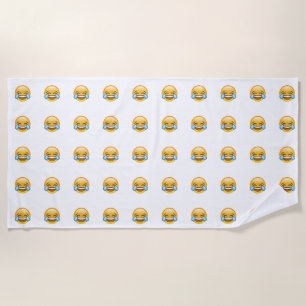 Lachen Tränen weinen von Joy Emoji Strandtuch