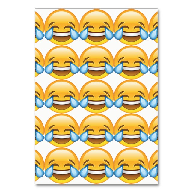 Lachen Tränen weinen von Joy Emoji Tischnummer (Vorderseite)
