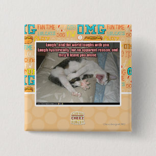 Lachen und die Welt lacht mit Ihnen Button