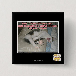 Lachen und die Welt lacht mit Ihnen Button