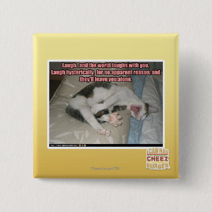 Lachen und die Welt lacht mit Ihnen Button