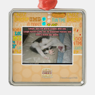 Lachen und die Welt lacht mit Ihnen Ornament Aus Metall